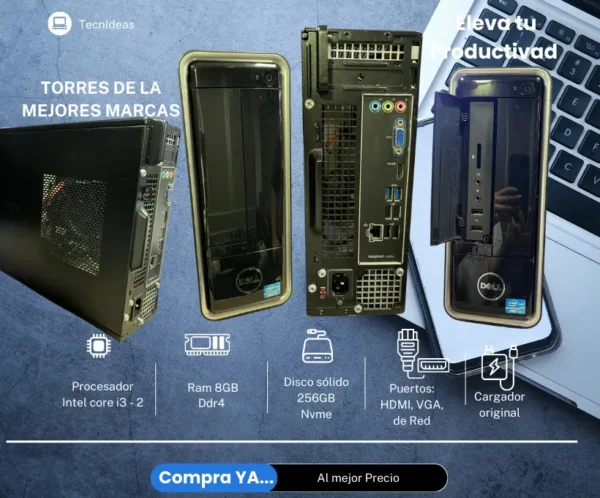 Torre Dell Intel Core i3 | 8GB RAM | SSD NVMe 256GB | WiFi