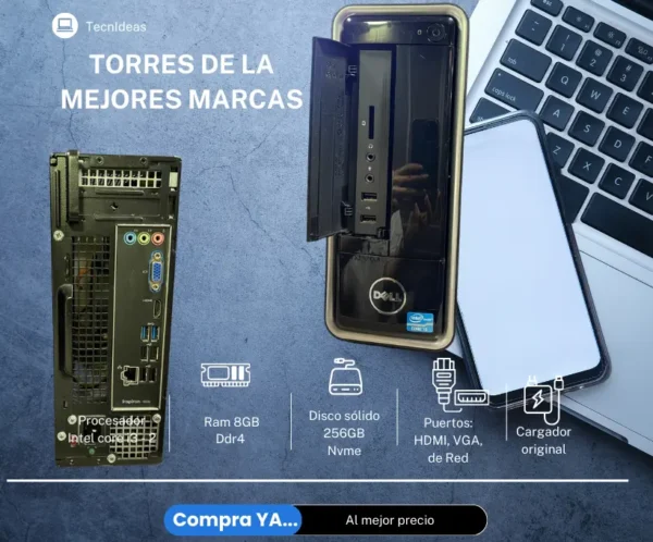 Torre Dell Intel Core i3 | 8GB RAM | SSD NVMe 256GB | WiFi